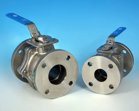 stainless steel 2-Pce Full Bore Flanged BS10 Table E Direct Mount Ball Valve